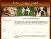 Tablet Screenshot of matthewsvethospital.com